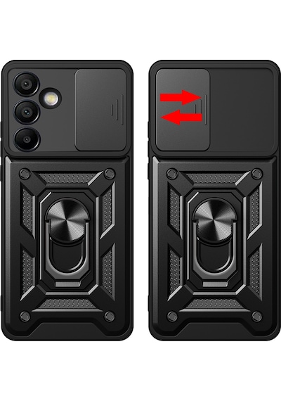 Adige Samsung Galaxy Uyumlu S25 Fe Kılıf Pars Yüzüklü Standlı Kamera Korumalı