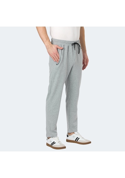 Slazenger NATASA Erkek Fermuar Cepli Gri Eşofman Altı