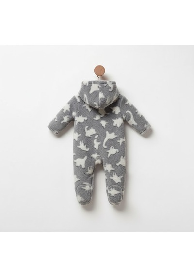 Balbeybi Welsoft Unisex Bebek Çocuk Kışlık Fermuarlı Peluş Tulum , Bebek Ve Çocuk Tulum Gri