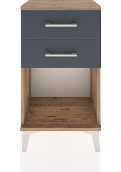 Arges Komodin 4 Çekmeceli 44x30x80 Çam-antrasit Atlas Çam