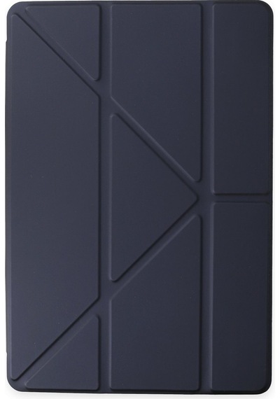 Air 2 9.7 Uyumlu Kılıf Kalem Bölmeli Uyku Modlu Smart Case - Lacivert Kapaklı Kılıf
