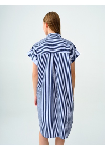 Oversize Fit Kadın Elbise Mavi