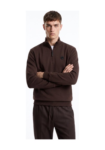 Discovery Expedition D5wm-swt3941 Kahverengi Erkek Sweatshirt Koyu Kahverengi