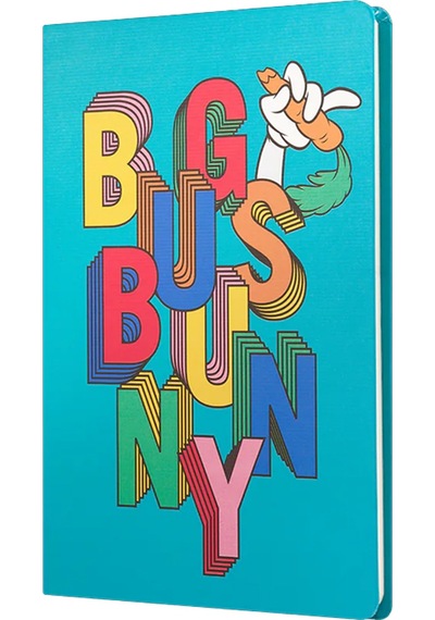 Mabbels Sert Kapak Butik Defter Looney Tunes Bug Bunny Mavi 80 Yp 15x21 Dft-388098 Çok Renkli