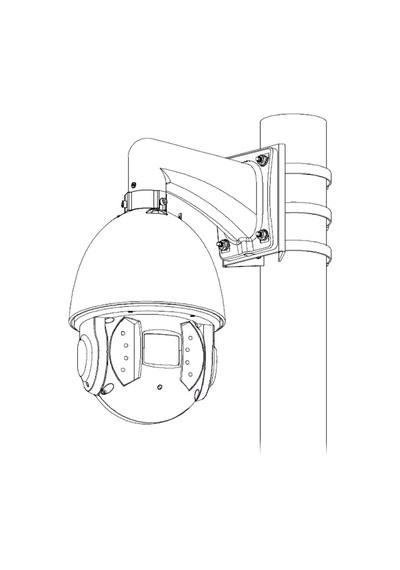 Dahua Pfa150-V2 Direğe Montaj Braketi Secc Kasa