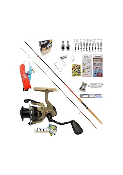 Okuma Outrax 4000 270cm 10-35gr Remixon Red Zoom Karbon Kıyı Spin Olta Takımı Seti