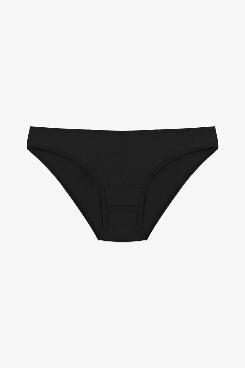 Kadın 3'lü Pamuklu Basic Külot 11040 Bordo - Siyah - Ten