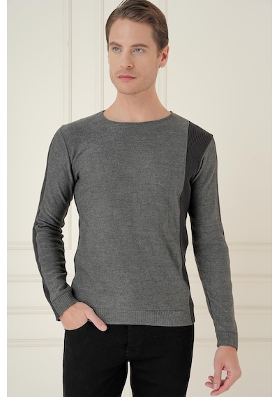 Efor Tr 871 Slim Fit Antrasit Klasik Triko Antrasit