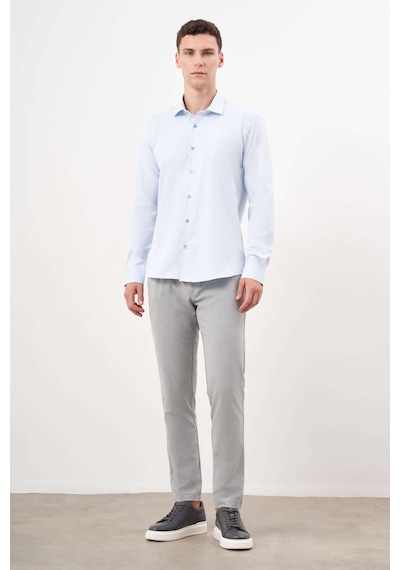 Morven Erkek A. Mavi Basic Düz Desen İtalyan Yaka Slim Fit Gömlek 25mc004001311 A. Mavi A. Mavi