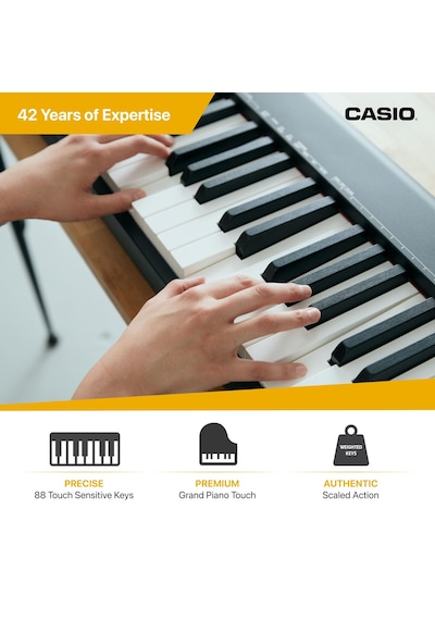 Casio Cdp-s110bk Dijital Piyano, 88 Ağırlıklı Tuşlu, Siyah