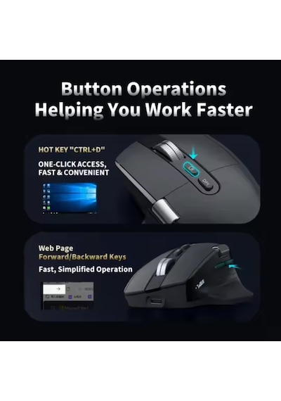 Mx Master Performans 1000 Hz 8000dpi Oled Ekranlı Sessiz Ergonomik Kablosuz Mouse Siyah 001 Siyah
