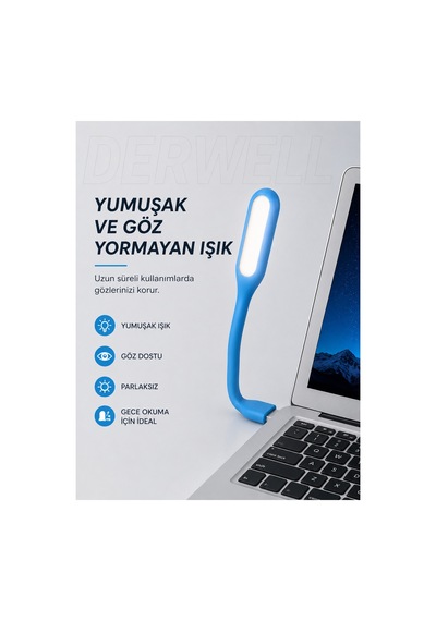 Esnek Usb Led Lamba Powerbank Laptop Ve Pc İçin Taşınabilir Gece Lambası Ve Kitap Okuma