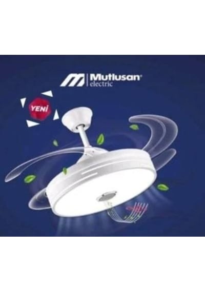 Mutlusan Aydınlatmalı Tavan Vantilatörü Bluetoothlu + Kumandalı