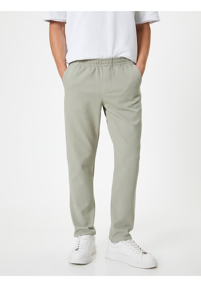 Koton Slim Fit Pantolon Chino Bel Detaylı Cepli Pamuk Karışımlı Ada Çayı 4sam40156hw Açık Yeşil Koton Slim Fit Pantolon Chino Bel Detaylı Cepli Pamuk Karışımlı Ada Çayı 4sam40156hw Açık Yeşil