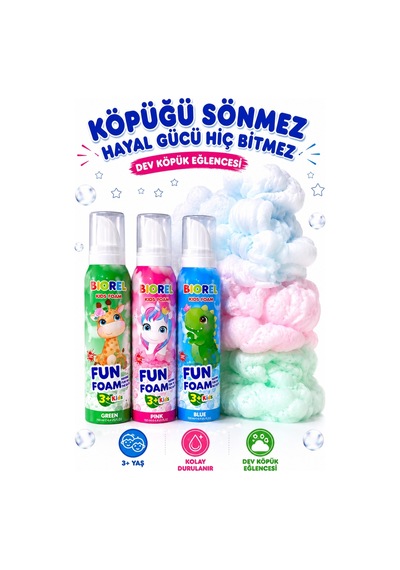 Biorel Oyun Köpüğü 3 Adetlik Set Halinde Satılır