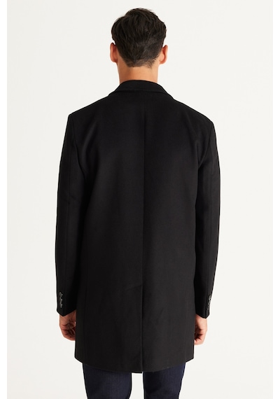 Ac&Co / Altınyıldız Classics Erkek Sıyah Standart Fit Normal Kesim Mono Yaka Yünlü Palto Siyah Ac&Co / Altınyıldız Classics Erkek Sıyah Standart Fit Normal Kesim Mono Yaka Yünlü Palto Siyah