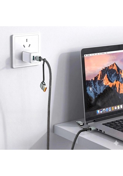 4'ü 1 Arada 100w Akıllı Tasarım Yüksek Dayanıklılık Çoklu Uyumlu Örgülü Hızlı Şarj Kablosu 100w Type-c To Type-c