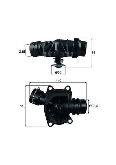 Mahle Tı233.88 Termostat 88 C Bmw M57 E46 E39 E38 E53 . Land Rover Range Rover Iıı 306d1 L322 11512354056- pel000050