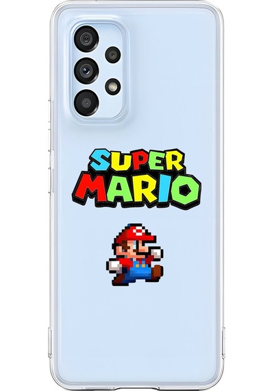 Samsung Galaxy A53 Uyumlu Şeffaf Kılıf 2 Mario Tasarımlı