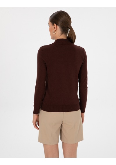 Pierre Cardin Kadın Kahverengi Kazak /triko 50315768-vr029 Kahverengi