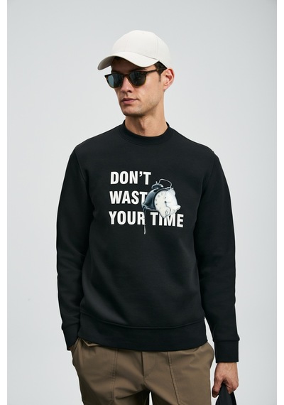 Lufian Henry Erkek Sweatshirt Siyah Siyah 112030173100100 Siyah