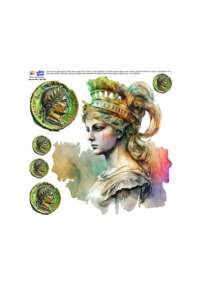 Mavi Sanat Ütü İle Rub On Transfer Kağıdı 30 30 Cm Model No: K0148