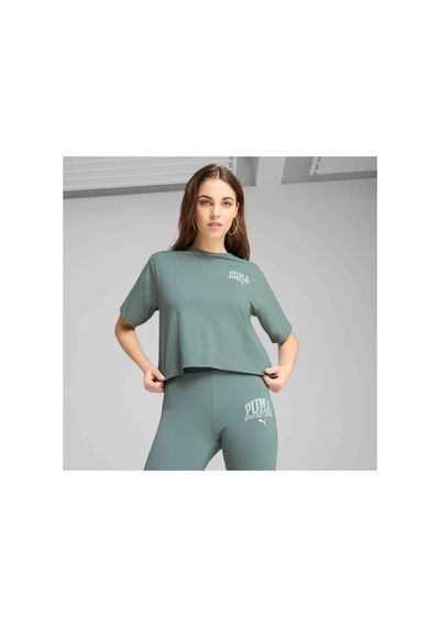 Puma Class Relaxed Crop Tee Yeşil Yeşil