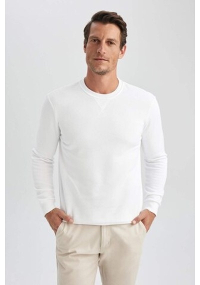 Defacto Regular Fit Bisiklet Yaka Kalın Basic Düz Sweatshirt T3777az23auwt34 BEYAZ Beyaz Defacto Regular Fit Bisiklet Yaka Kalın Basic Düz Sweatshirt T3777az23auwt34 BEYAZ Beyaz