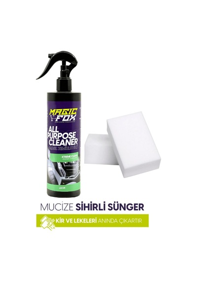 Magicfox Apc Genel Temizleyici 400 Ml Ve 2'li Sihirli Sünger Seti