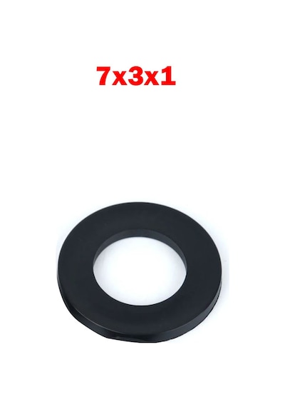 Koodmax 7X3X1 Plastik Rondela Siyah 10 - 50 - 100 Adet 10 Adet