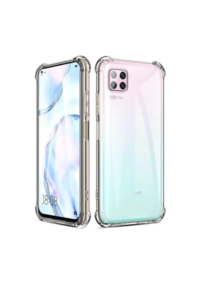 Huawei P40 Lite Kılıf Şeffaf Nitro Anti Shock Kapak Renksiz