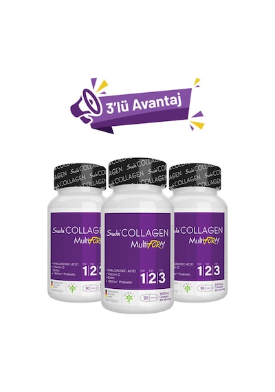 Suda Collagen Multiform Kolajen 90 Tablet 3'lü Avantaj Paketi