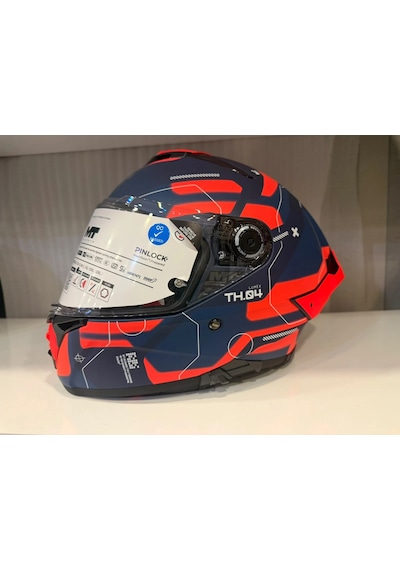 Kask Mt Thunder 4r Sv Lumex C24 Mat Turuncu Turuncu/mavi