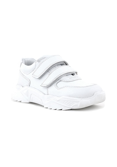 Rakerplus Hakiki Deri Beyaz Yüksek Tabanlı Kız Çocuk Sneakers Ayakkabı Beyaz