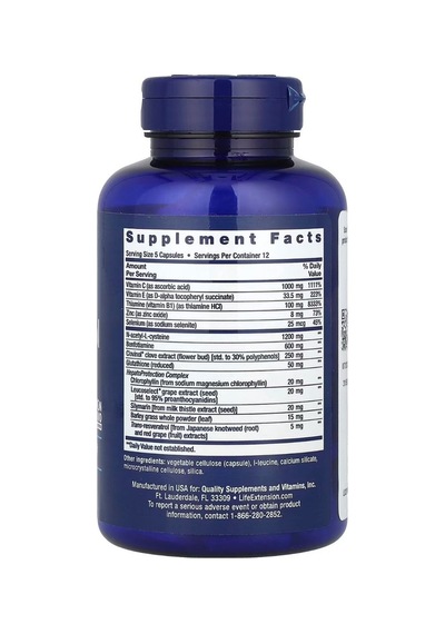 Life Extension Anti-alcohol Complex 60 Kapsül - Dmm00048