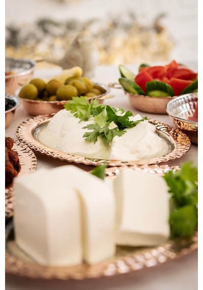 Bakır Sunum Tabağı 1 Adet Metalik