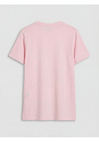 Lcw Modest Pembe Bisiklet Yaka New York Baskılı Kadın Tişört