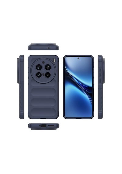 Vivo X200 Pro Kılıf Esnek Tpu Oyuklu Arka Yüzey Tasarımlı Mkst Etnik Silikon Kapak - Siyah Siyah