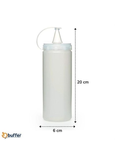 Buffer Şeffaf Kapaklı Sızdırmaz Yağlık Sosluk Şişesi