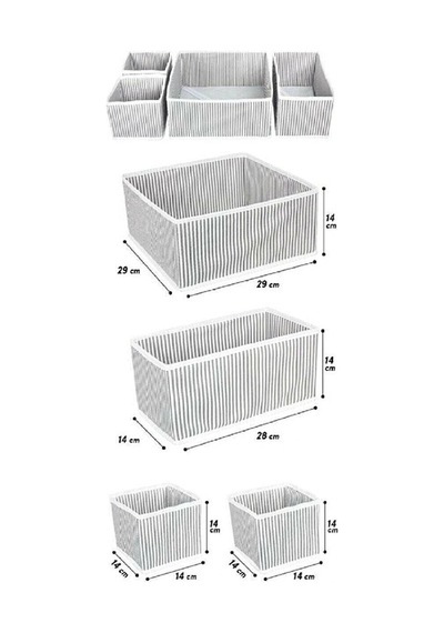Çekmece Düzenleme Kutu Seti Organizer 4lü Set Çok Renkli