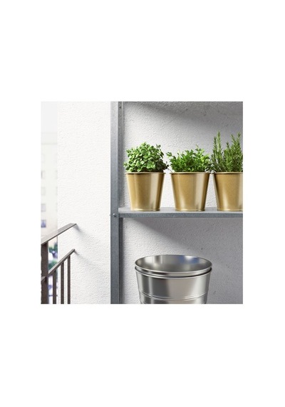 Ikea Daıdaı Çelik Saksı, Pirinç Rengi 02299324