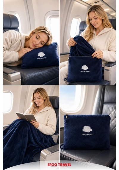 160 110 Cm Ergo Blanket Ultrasoft 250 Gr/m2 Lacivert Parıltılı Battaniye Diğer