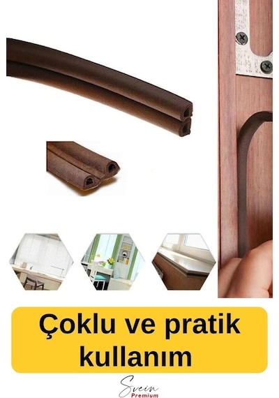 Fitil Kapı Ve Pencere Soğuk Izolasyon Bandı Fitili Kendinden Yapışkanlı Kauçuk Yalıtım Bant 2x10 Diğer