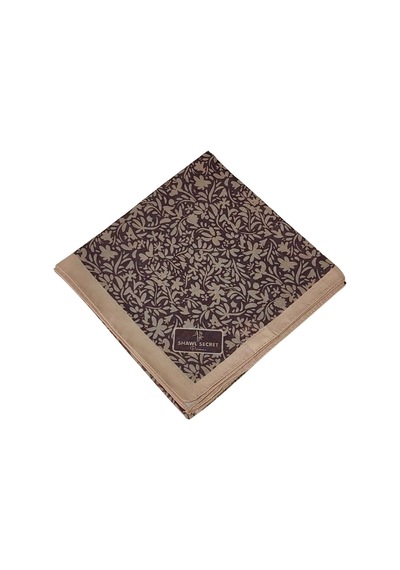 Mim Eşarp Mim Prime Pamuk Çiçek Desenli Eşarp 90x90 Cm BEj