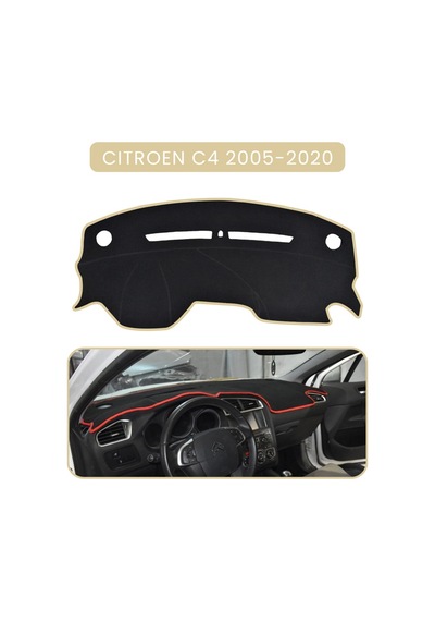 Cıtroen C4 2005-2020torpido Koruma Halısı Bej Kenar