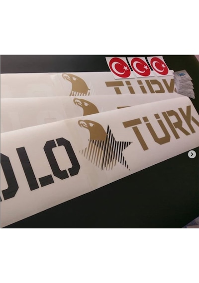 Solotürk Büyük Alınlık Sticker Tr De Tek. 80X17Cm Solo Türk