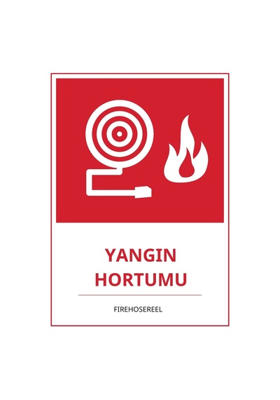 Hastane Yangın Hortumu Pvc Isg Levha 50x70cm