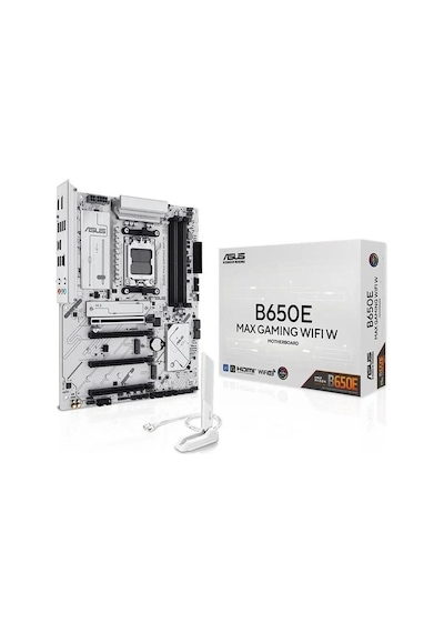Asus B650e Max Gamıng Wıfı6e W Ddr5 Hdmı Dp Pcıe 5.0 Am5 Atx Beyaz