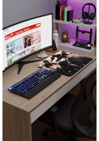 Guimi Zhi Zhu Anime V5 - 48x40 Xl Gaming Kauçuk Kaymaz Taban Mouse Pad Fare Altlığı