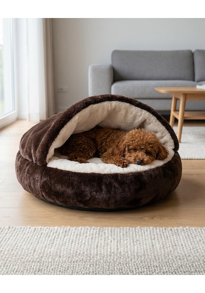 Kanguru Model Yuvarlak Kedi/köpek Yatağı